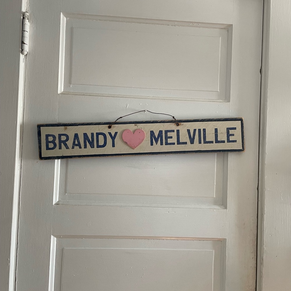 Brandy Melville wooden sign